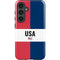 American Flag Color Block Galaxy S24 Impact Case