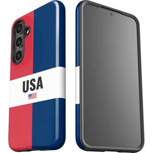 American Flag Color Block Galaxy S24 Impact Case