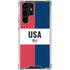 American Flag Color Block Galaxy S24 Ultra Clear Case