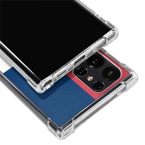 American Flag Color Block Galaxy S24 Ultra Clear Case