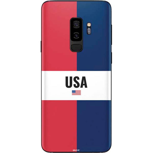 American Flag Color Block Galaxy S9 Plus Skin
