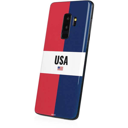 American Flag Color Block Galaxy S9 Plus Skin