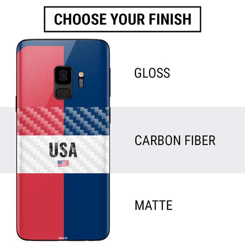American Flag Color Block Galaxy S9 Skin
