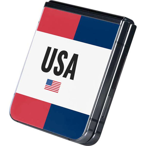 American Flag Color Block Galaxy Z Flip5 5G Skin