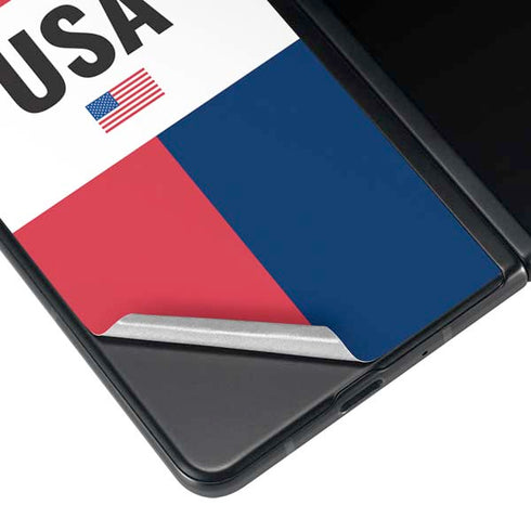 American Flag Color Block Galaxy Z Fold3 5G Skin
