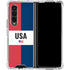 American Flag Color Block Galaxy Z Fold4 5G Clear Case
