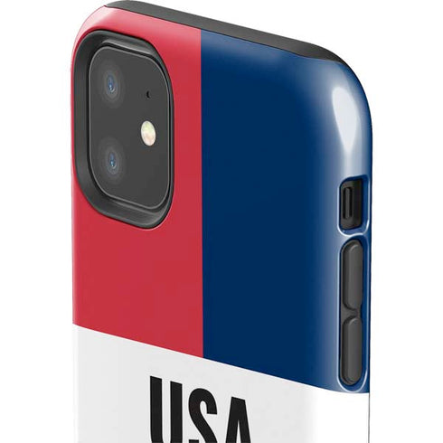 American Flag Color Block iPhone 11 Impact Case