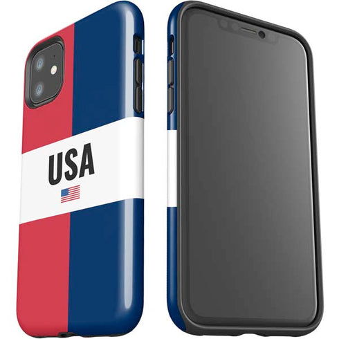 American Flag Color Block iPhone 11 Impact Case