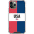 American Flag Color Block iPhone 11 Pro Max Clear Case