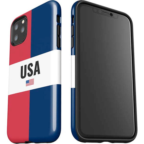 American Flag Color Block iPhone 11 Pro Max Impact Case
