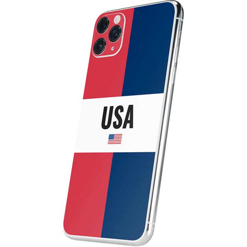 American Flag Color Block iPhone 11 Pro Max Skin