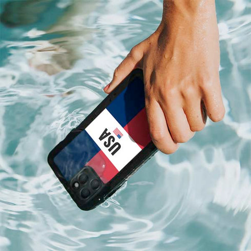 American Flag Color Block iPhone 11 Pro Max Waterproof Case