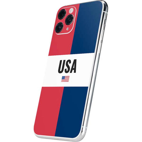 American Flag Color Block iPhone 11 Pro Skin