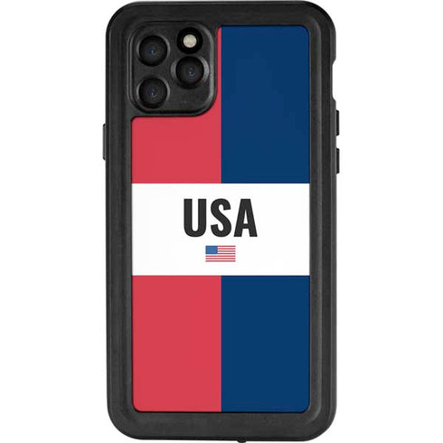 American Flag Color Block iPhone 11 Pro Waterproof Case
