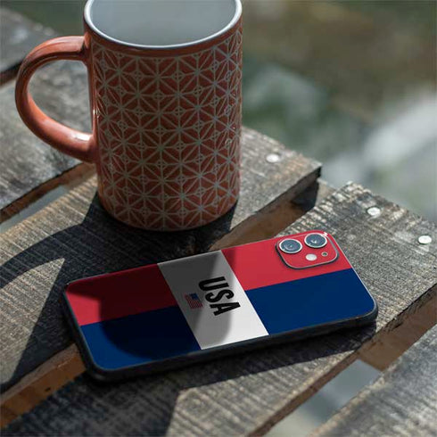 American Flag Color Block iPhone 11 Skin