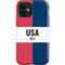 American Flag Color Block iPhone 12 Impact Case