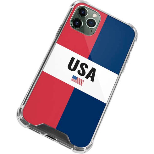 American Flag Color Block iPhone 12 Pro Clear Case
