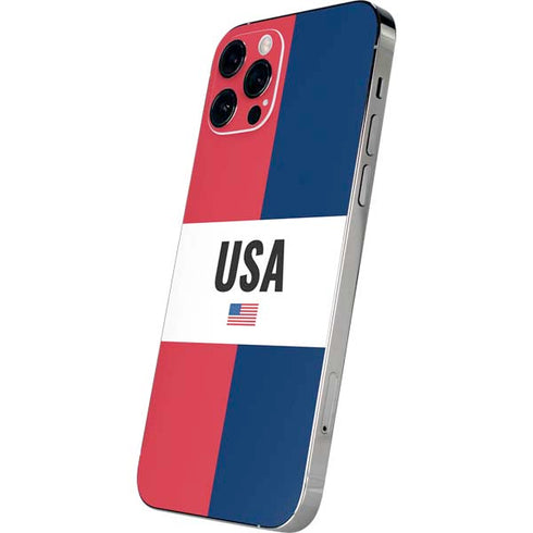 American Flag Color Block iPhone 12 Pro Max Skin