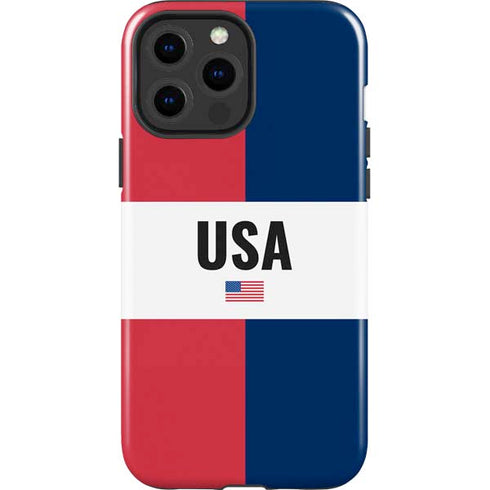American Flag Color Block iPhone 13 Pro Max Impact Case