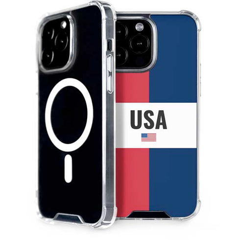 American Flag Color Block iPhone 13 Pro Max MagSafe Case