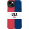 American Flag Color Block iPhone 15 Plus Impact Case
