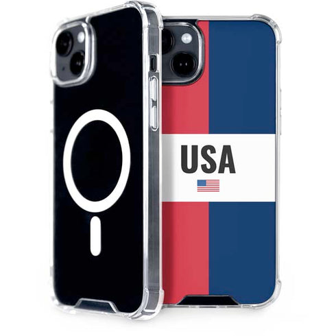 American Flag Color Block iPhone 14 MagSafe Case