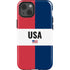 American Flag Color Block iPhone 15 Impact Case