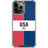 American Flag Color Block iPhone 15 Pro Max Clear Case