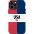 American Flag Color Block iPhone 14 Pro Max Impact Case