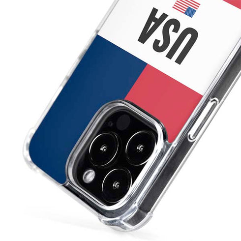 American Flag Color Block iPhone 15 Pro Max MagSafe Case