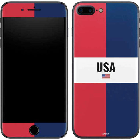 American Flag Color Block iPhone 7 Plus Skin