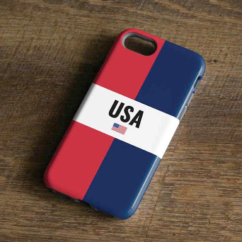 American Flag Color Block iPhone 7 Pro Case