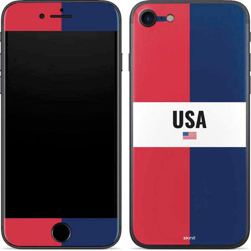 American Flag Color Block iPhone 7 Skin
