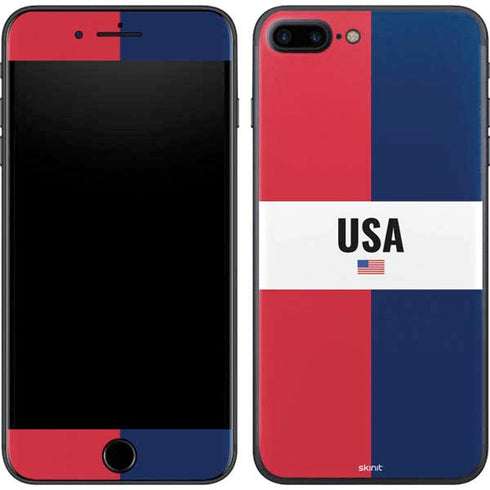 American Flag Color Block iPhone 8 Plus Skin