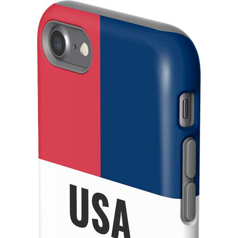 American Flag Color Block iPhone SE (2nd & 3rd Gen) Pro Case