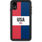 American Flag Color Block iPhone XR Waterproof Case