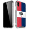 American Flag Color Block iPhone XS Max Clear Case