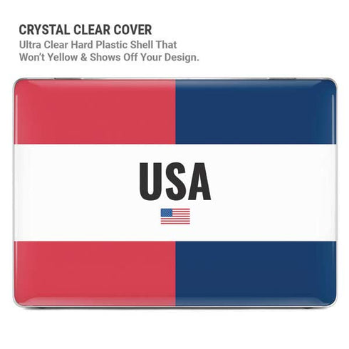 American Flag Color Block MacBook Air 13in M1 (2021) Case plus Skin