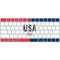 American Flag Color Block Magic Keyboard Skin