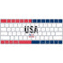 American Flag Color Block Magic Keyboard Skin