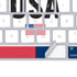 American Flag Color Block Magic Keyboard Skin