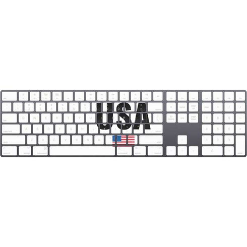 American Flag Color Block Magic Keyboard with Numeric Keypad Skin