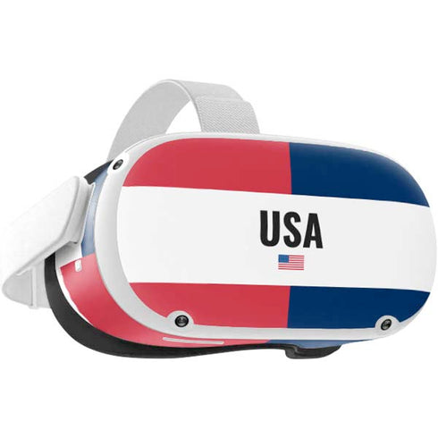 American Flag Color Block Oculus Quest 2 Skin
