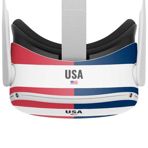 American Flag Color Block Oculus Quest 2 Skin