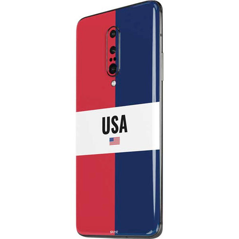 American Flag Color Block OnePlus 7 Pro Skin