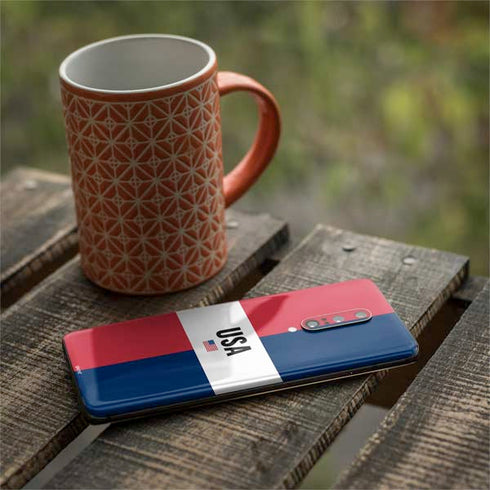 American Flag Color Block OnePlus 7 Pro Skin