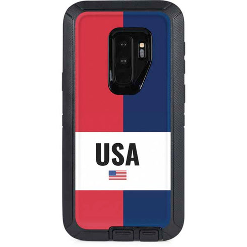 American Flag Color Block Otterbox Defender Galaxy Skin