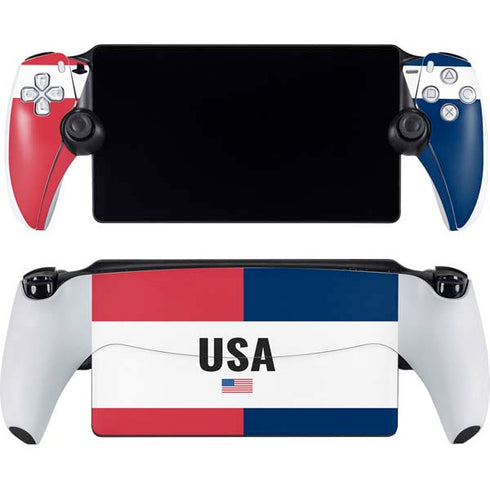 American Flag Color Block PlayStation Portal Remote Player Skin