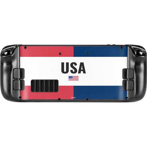 American Flag Color Block Steam Deck Handheld Gaming Computer Skin