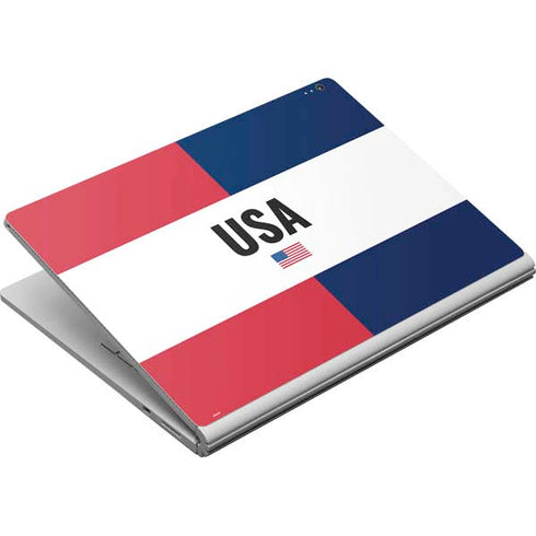 American Flag Color Block Surface Book Skin